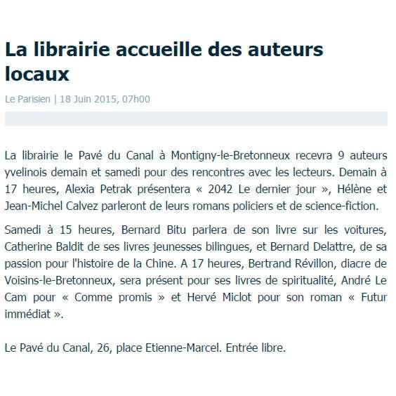 Les acteurs locaux à la librairie du Pavé